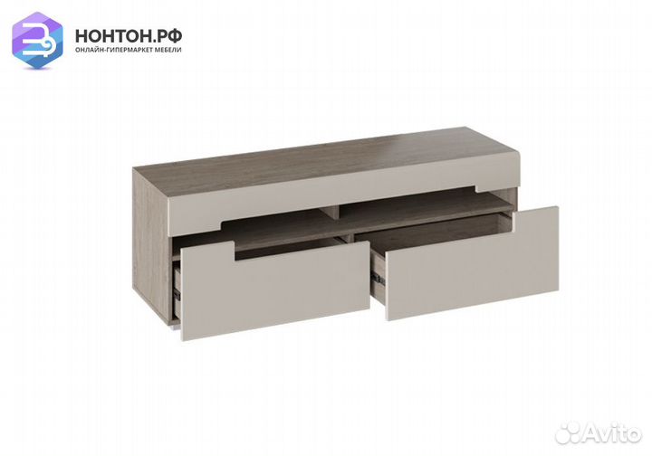 Тв-тумба Фьюжн бежевый / дуб сонома трюфель
