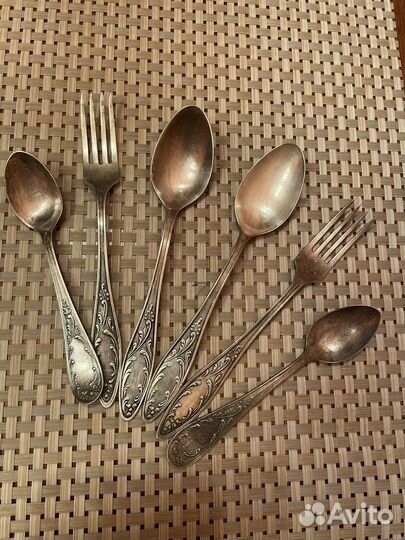 Столовый набор ложки и вилки мнцц, СССР