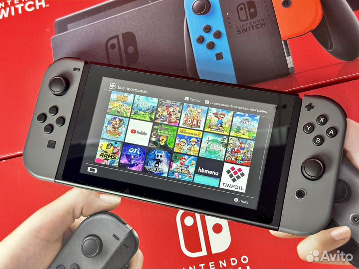 Nintendo Switch v2 прошитая Atmosphere Pico