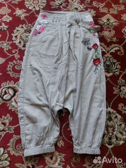 Штаны шаровары 44 46 лён
