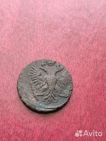 Монета деньга 1750 года