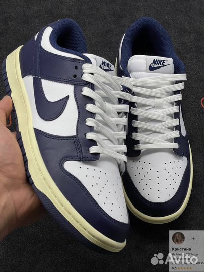 Кроссовки мужские Найк Nike Dunk Low Vintage Navy