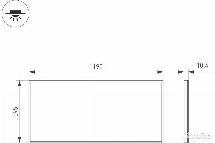 Панель IM-600x1200A-48W Day White Arlight
