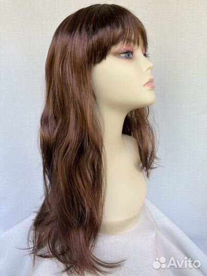 Парик каштан с чёлкой