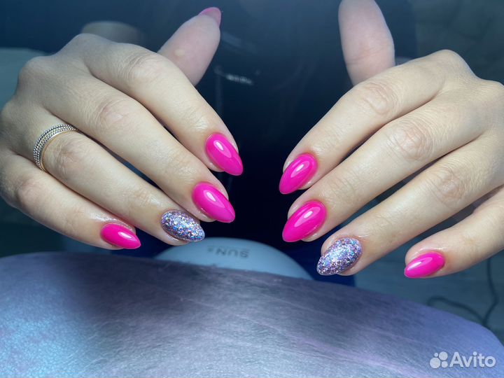 Маникюр с покрытием, наращивание