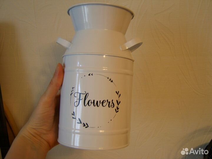 Кашпо ваза емкость металл Фикс Прайс