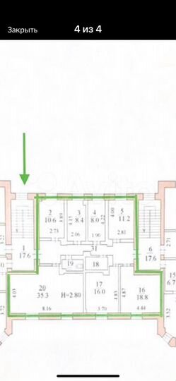 Свободного назначения, 18.8 м²