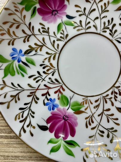 Блюдце ифз Золотые травки