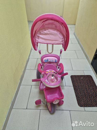 Детский трехколесный велосипед-коляска