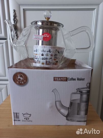 Новый заварочный чайник, термостекло