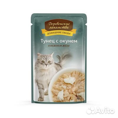 Деревенские лакомства Консервы для кошек Тунец с о