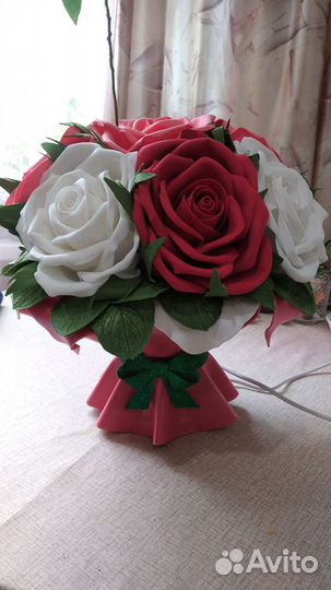 Светильник Букет роз и лилий