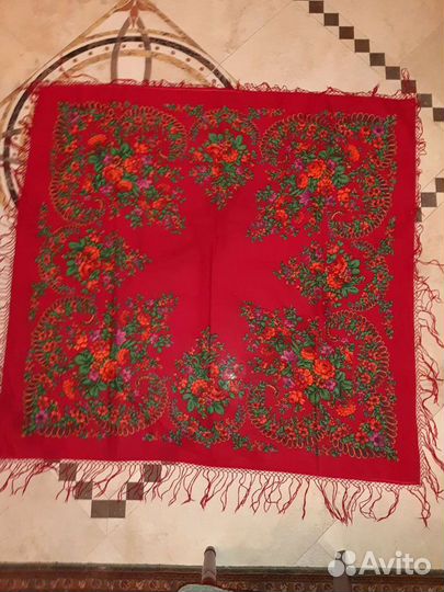 Павловопосадский платок шерсть