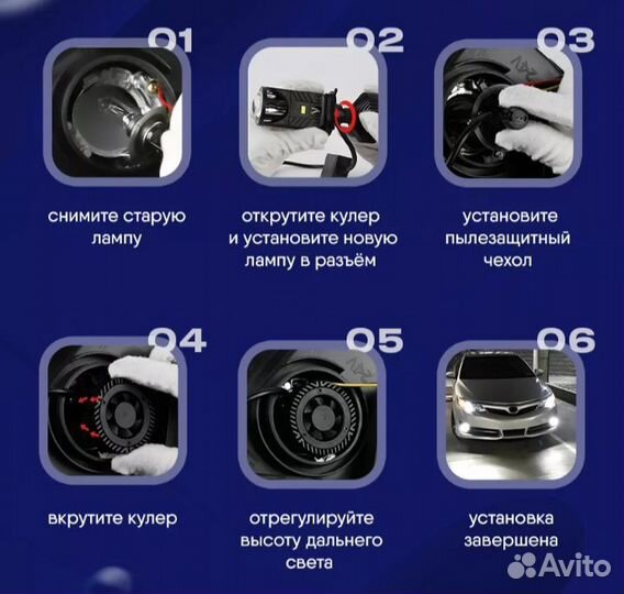 Светодиодные лампы h4