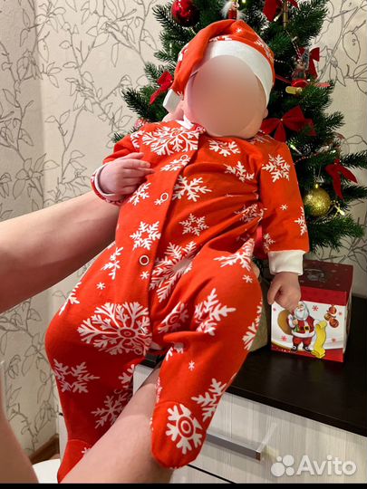 Новогодний костюм для новорожденного малыша