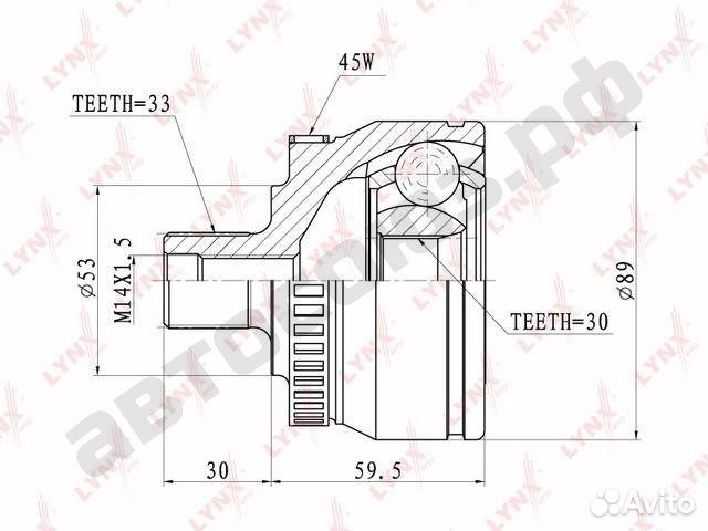 Шрус наружный Audi A4, A6, Passat B5 1,6-2,0