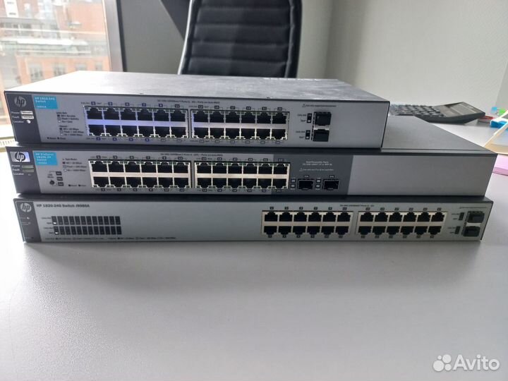 Коммутаторы б/у 24 и 8 порт. HP, 3сом, D-Link и др