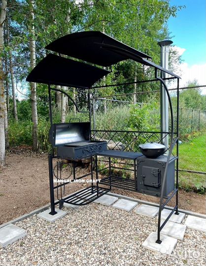 Мангал с крышей