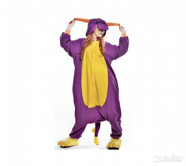 Кигуруми FunFur Фиолетовый Дракон XL