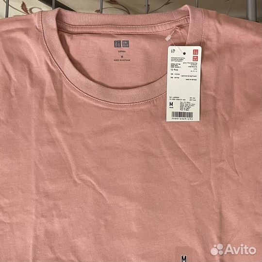 Uniqlo из хлопка Supima (Розовая, размер: M)