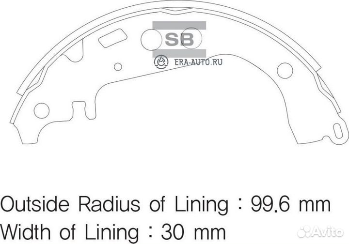 Sangsin brake SA169 SA169SNS колодки барабанные\ Toyota Corolla/Prius 1.3/1.5 04-08