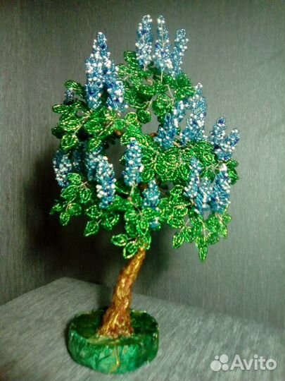 Дерево из бисера.Сирень