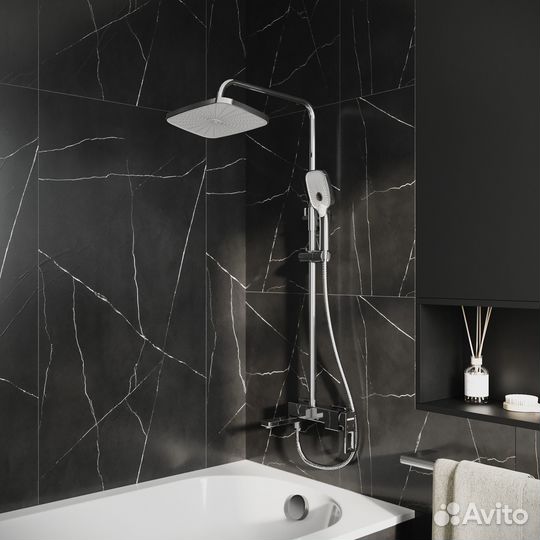 Душ. стойка с верх. душем хром глянц. Pragma 500