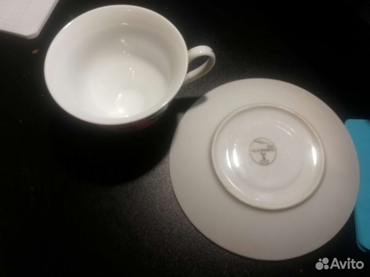 Чашка с блюдцем керамическая