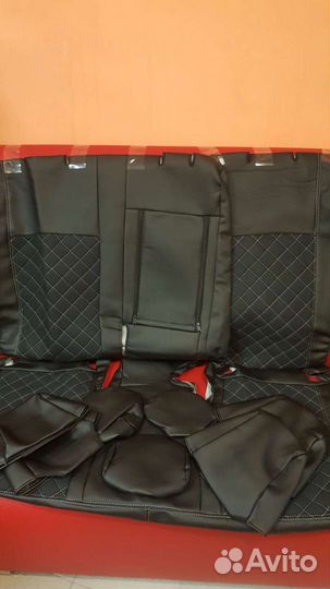 Чехлы на Kia Sportage 4 экокожа с алькантарой