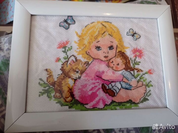 Девочка вышивка крестиком
