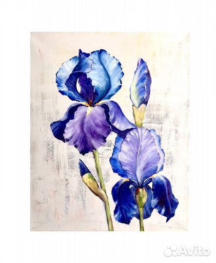 Картина маслом Ирисы