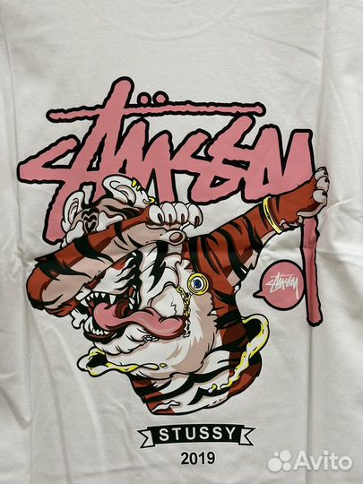 Футболка Stussy Pink белая