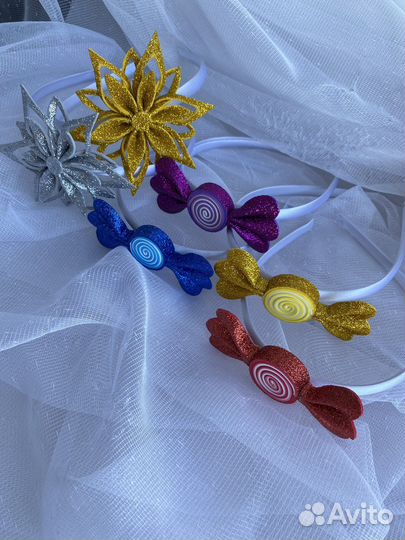 Заколки резинки для волос на новый год