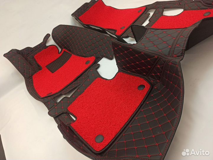 Коврики с большими бортиками из экокожи