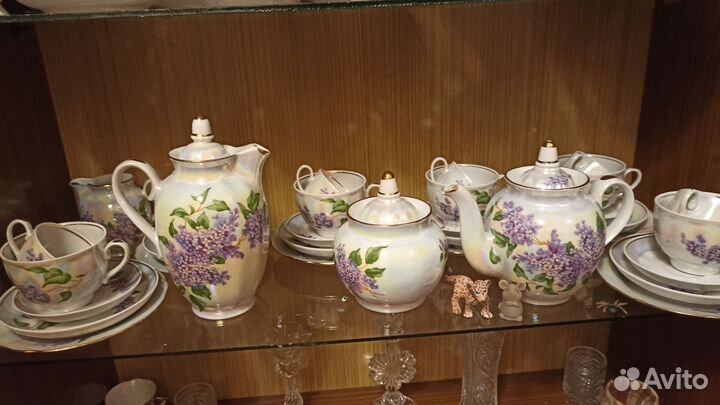 Сервиз чайный дулево Сирень 34 предмета