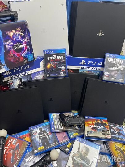 Игровая приставка PS4 Fat/Slim/Pro +500 игр