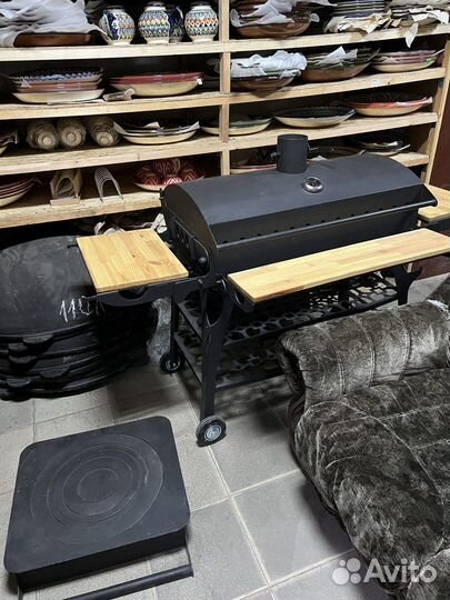 Мангал с крышкой барбекю