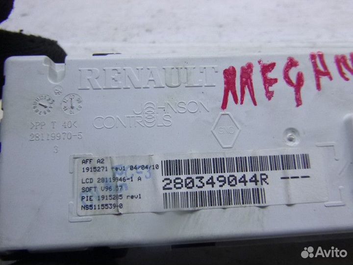 Дисплей информационный renault megane III 2009