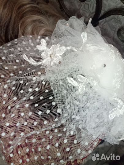 Шляпка- вуалетка, б/у