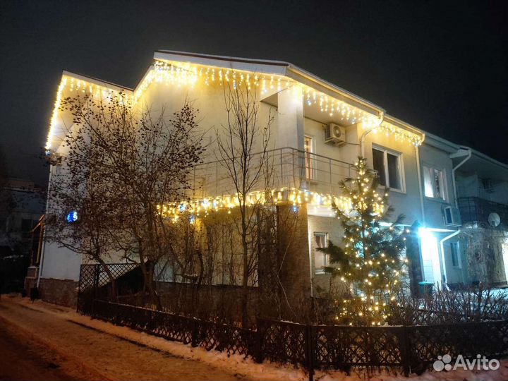 Монтаж гирлянд, освещения. Уличные гирлянды