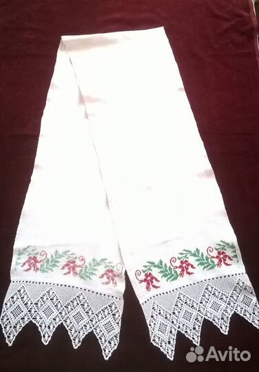 Вязанные старинные скатерти и рушники СССР