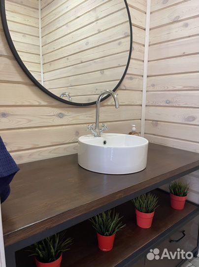 Баня на дровах с бассейном