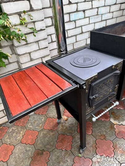 Мангал с печью под казан