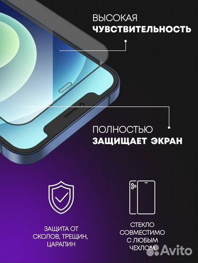 Защитное стекло iPhone 12 pro max 3 штуки