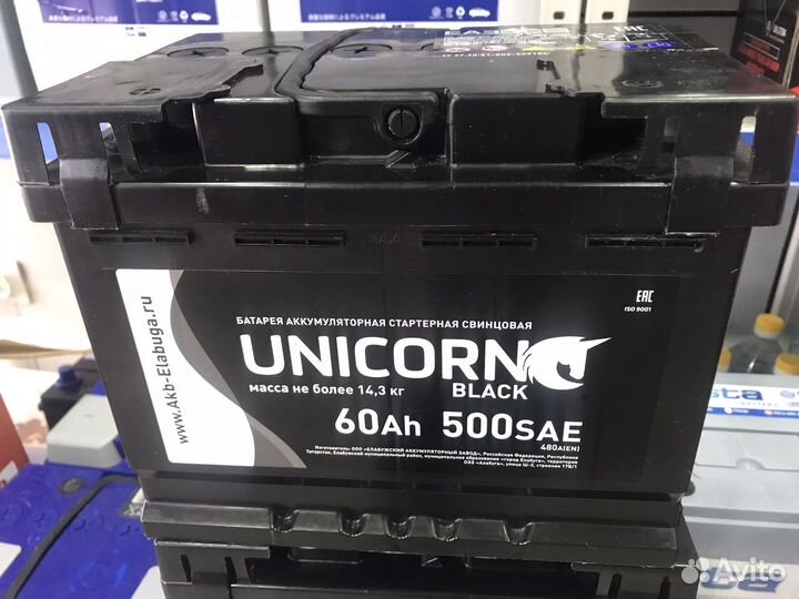 Аккумулятор Unicorn 60 ah 480A