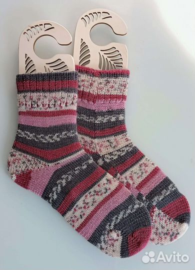 Носки шерстяные вязаные