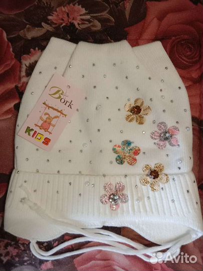 Шапка на девочку 4-5 лет