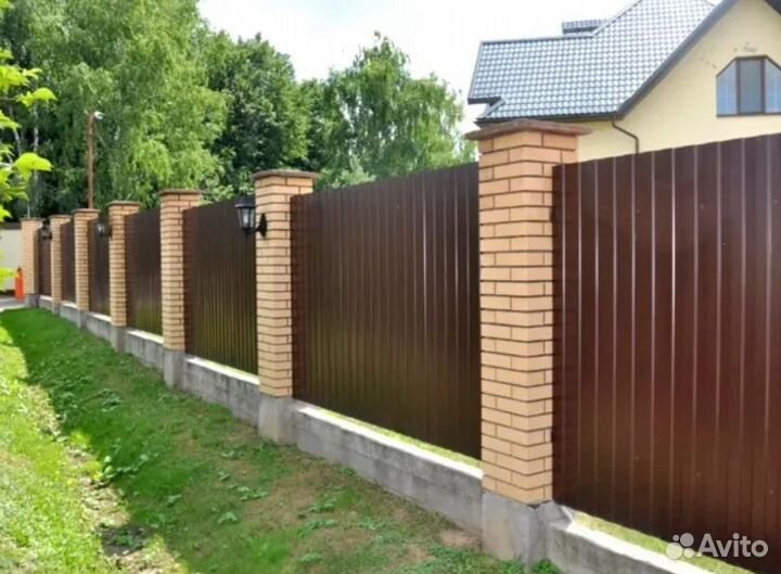 Забор из профнастила работа по договору быстро