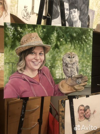 Портрет по фото карандашом, акварелью, маслом