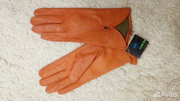 Перчатки женские кожаные